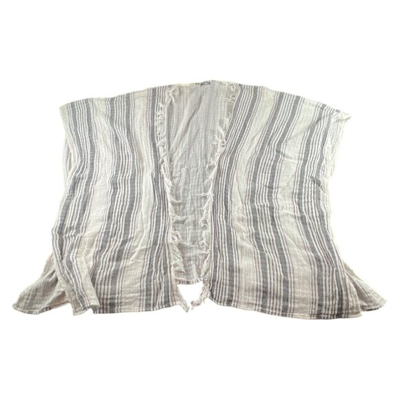 Aerie Striped Lightweight Open Front Kimono Swim Coverup Cape One Size - Picture 2 of 8